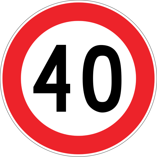 Geçici Hız Sınırı 40 km/s