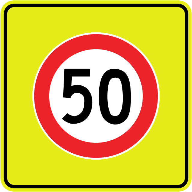 Geçici Hız Sınırı 50 km/s